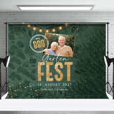 Personalisiert Grün Blätter Grill Garten Fest Hintergrund